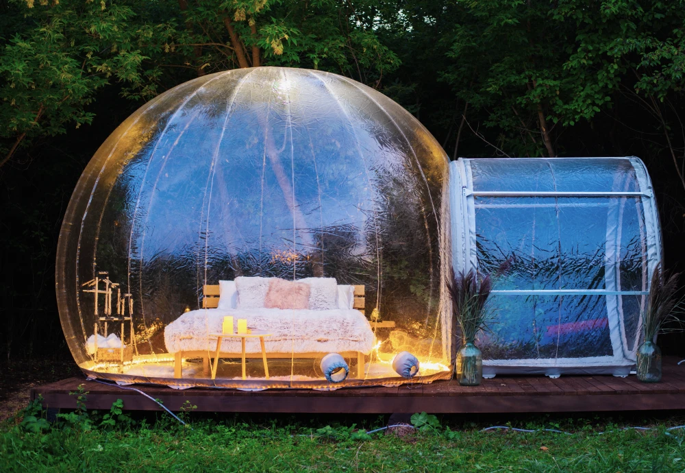 small inflatable bubble tent